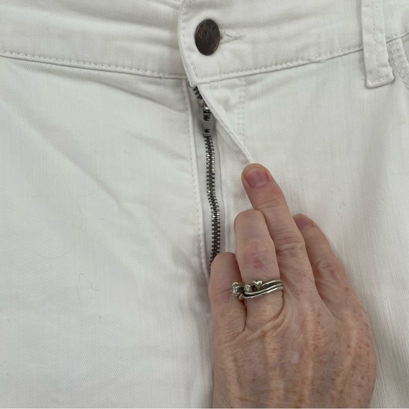 Not Your Daughter's Jeans | Cropped White Jeans with Jeweled Detail – Size 18W - Picture 3 of 10